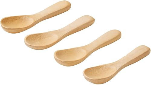 Miniatura 1 de Juego de 4 cucharas de madera pequeñas hechas a mano, tamaño mini