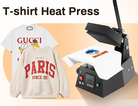 Prensa de Calor Digital 110V, 4.7x4.7 Pulgadas, QUSKLISU miniatura 4