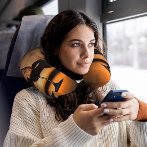 Almohada de espuma viscoelástica para viaje negro miniatura 6