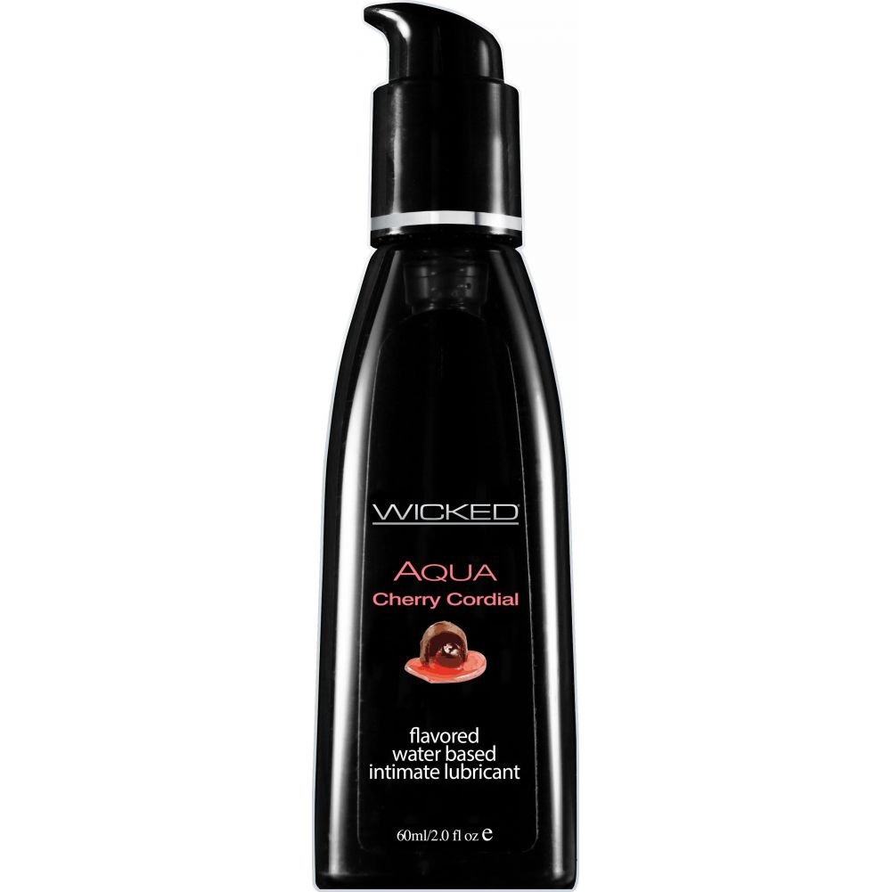 Wicked Sensual Care Aqua Cherry Cordial Flavoured Water Based Personal Lubricant 60ml