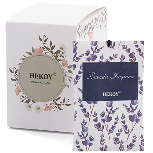 HEKOY 12Packs Lavender Closet Air Freshener Scented Sachets Bags for Drawer and Closet, Fresh Scent 4 Scents Optional