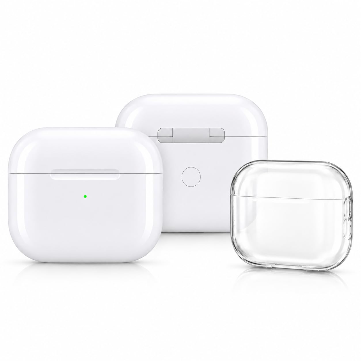 Estuche de carga inalámbrica para AirPods 4 con Bluetooth y funda 6