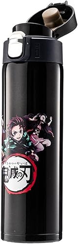 Miniatura 5 de Anime Nezuko Tanjirou - Botellas de agua de acero inoxidable, ligeras, reutilizables, botellas de viaje para llevar