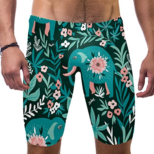 Bañador natación hombre elefante verde antirozaduras talla S