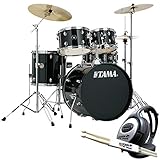 Tama RM50YH6-BK Rhythm Mate Schlagzeug + keepdrum Kopfhörer u. Sticks