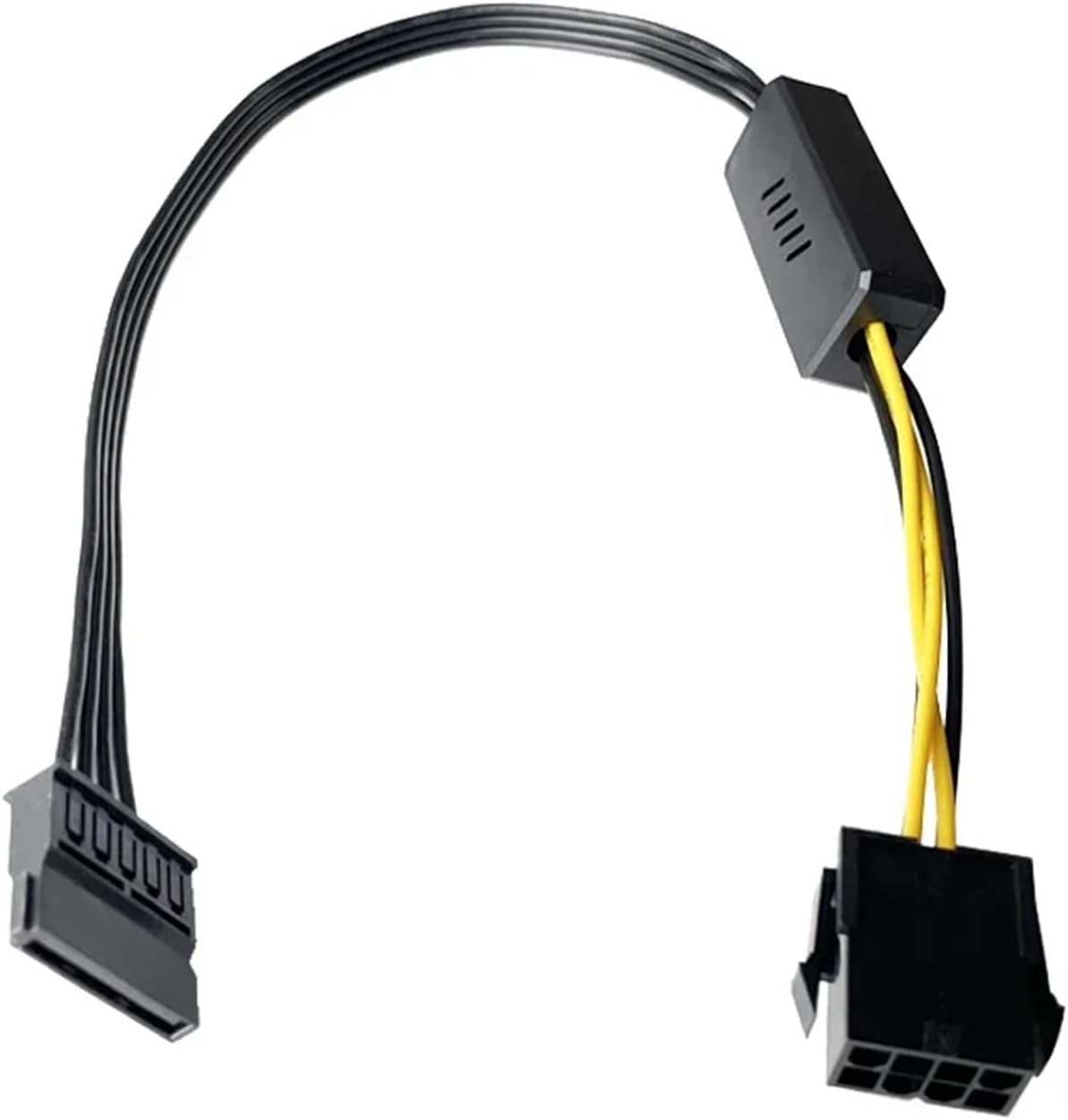 GPU 8Pin Female to SATA Hard Drive Supply Cord with Built-in Module 12V to 5V Power Cable