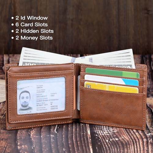 Personalized Leather Wallet for Men, Custom Wallet Engraved Name Initial Monogram Text HandWriting3