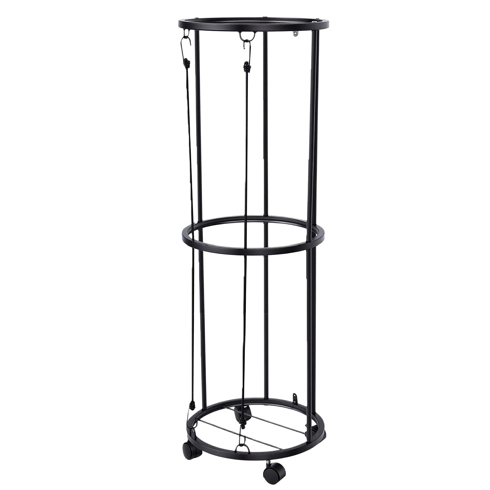 Alomejor Ballregal mit Leisen Universalrädern, Abgestufter Organizer für Basketbälle, Fußbälle, Tennisbälle, Fitnessstudio, Zuhause