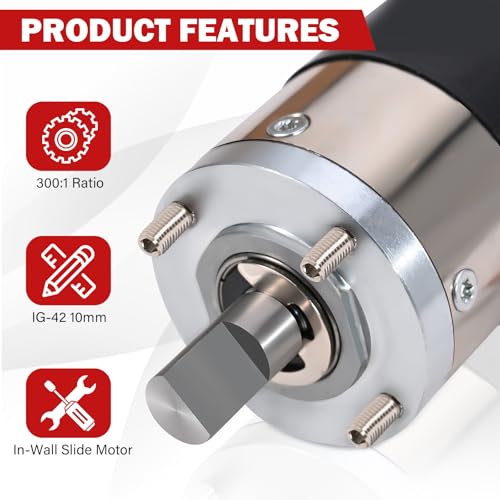 Image of 236575 RV in-Wall Slide-Out Motor Compatible with Lippert Schwintek Slide Out System, High-Torque 10mm IG-42 Motor Assembly | 300:1 Gear Ratio, 12V