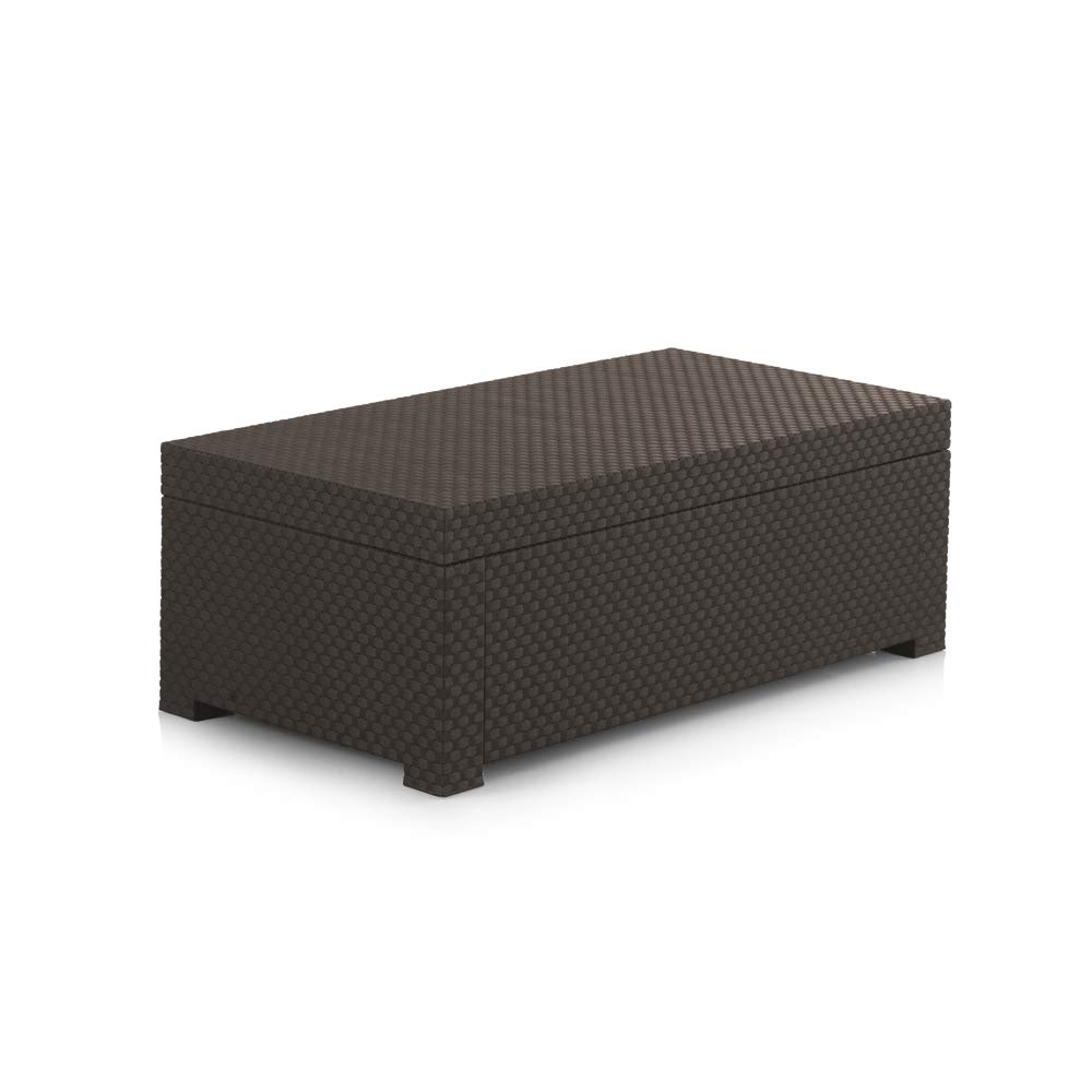 SP Berner Shaf - Diva | Baul Almacenaje Exterior para Muebles de Jardin - Arcon Exterior Jardin con Almacenaje | Fabricado en España con Materiales Reciclados - Color Wengué