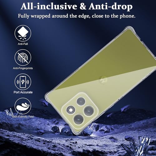 Image of Hybrid Clear Back Case Cover for Motorola Moto G57 Power 5G | Shockproof Design | Camera Protection Bump | Bumper Case Cover for Motorola Moto G57 Power 5G (Transparent)