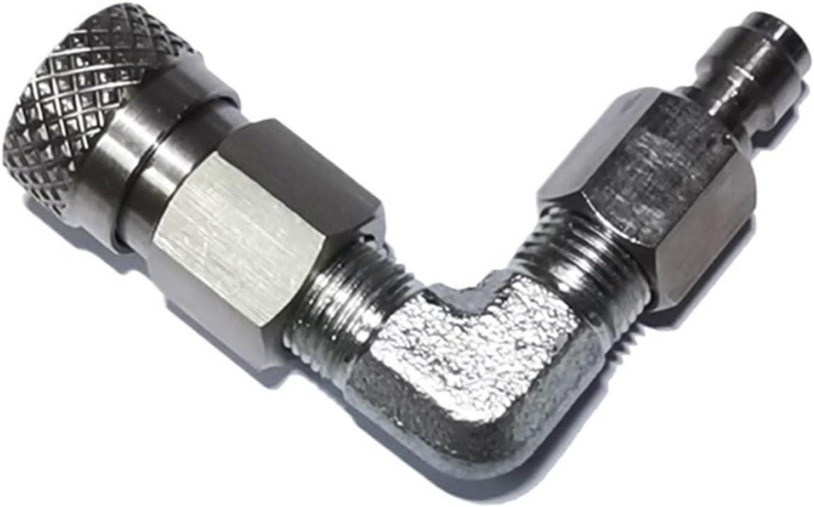 1pcs Male Quick Connect Male Female Fill Adapter Disconnect Fitting 90 Degree Filling Standard 8mm QD