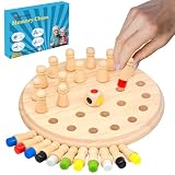 Easy Memory Games for Dementia Seniors, Wooden Cognitive Game for Elderly with Dementia, Alzheimers Memory Games Therapy Tools, Activities for Dementia Patients Matching Board