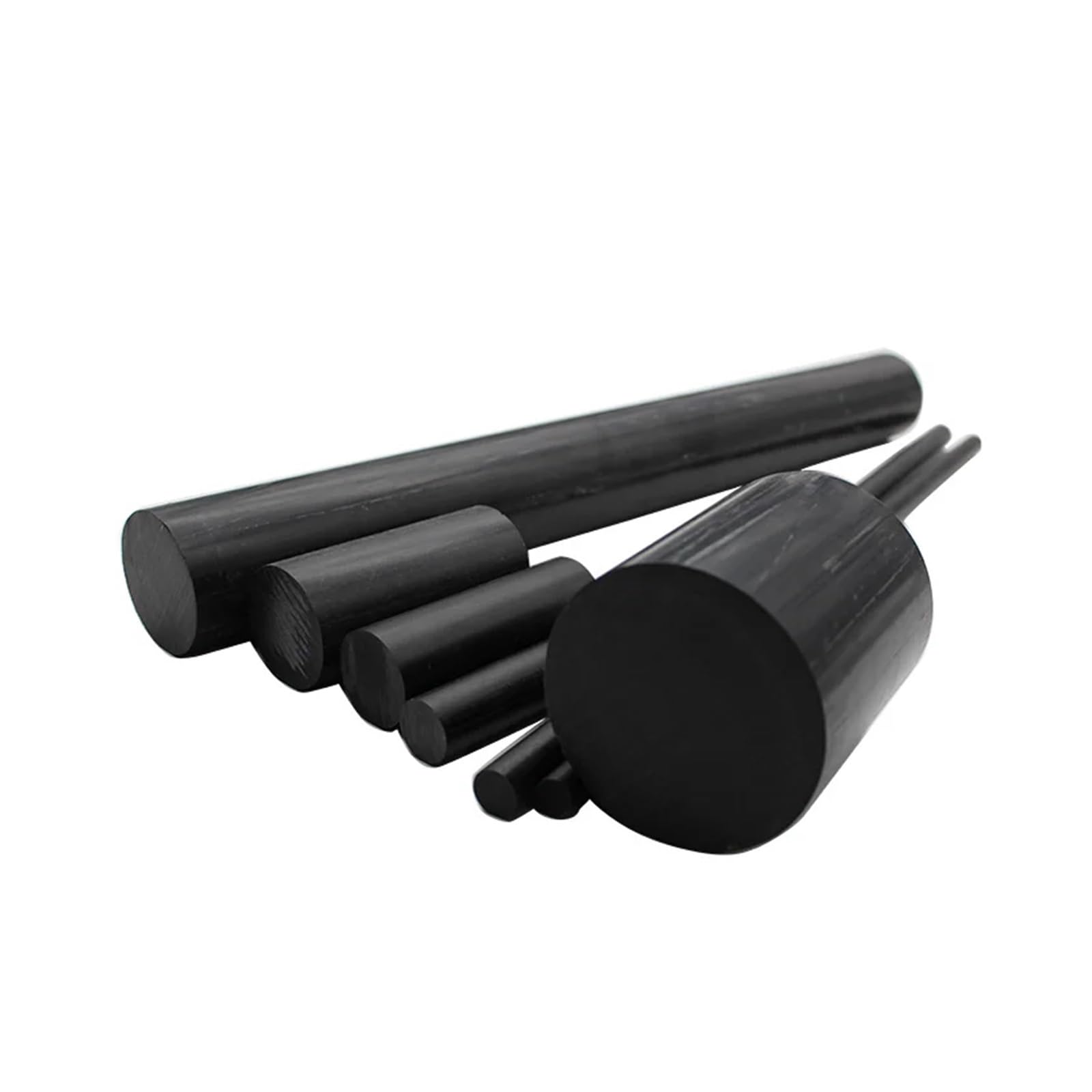 2 Barre Tonde In ABS Nero - Diametro 10mm, Lunghezza 500mm, Per Modellismo, Fai-da-te E Costruzioni