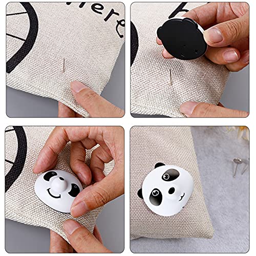Fayemint 24PCS Cute Panda Bettbezug Greifer, Panda Bettdecken Clips, Bettdeckenbezug-Clips Kunststoff, mit Bringen Sie Einen Entsperrer, für Kunststoff Bettdeckenhalter Bettlaken Matratze… - Image 6