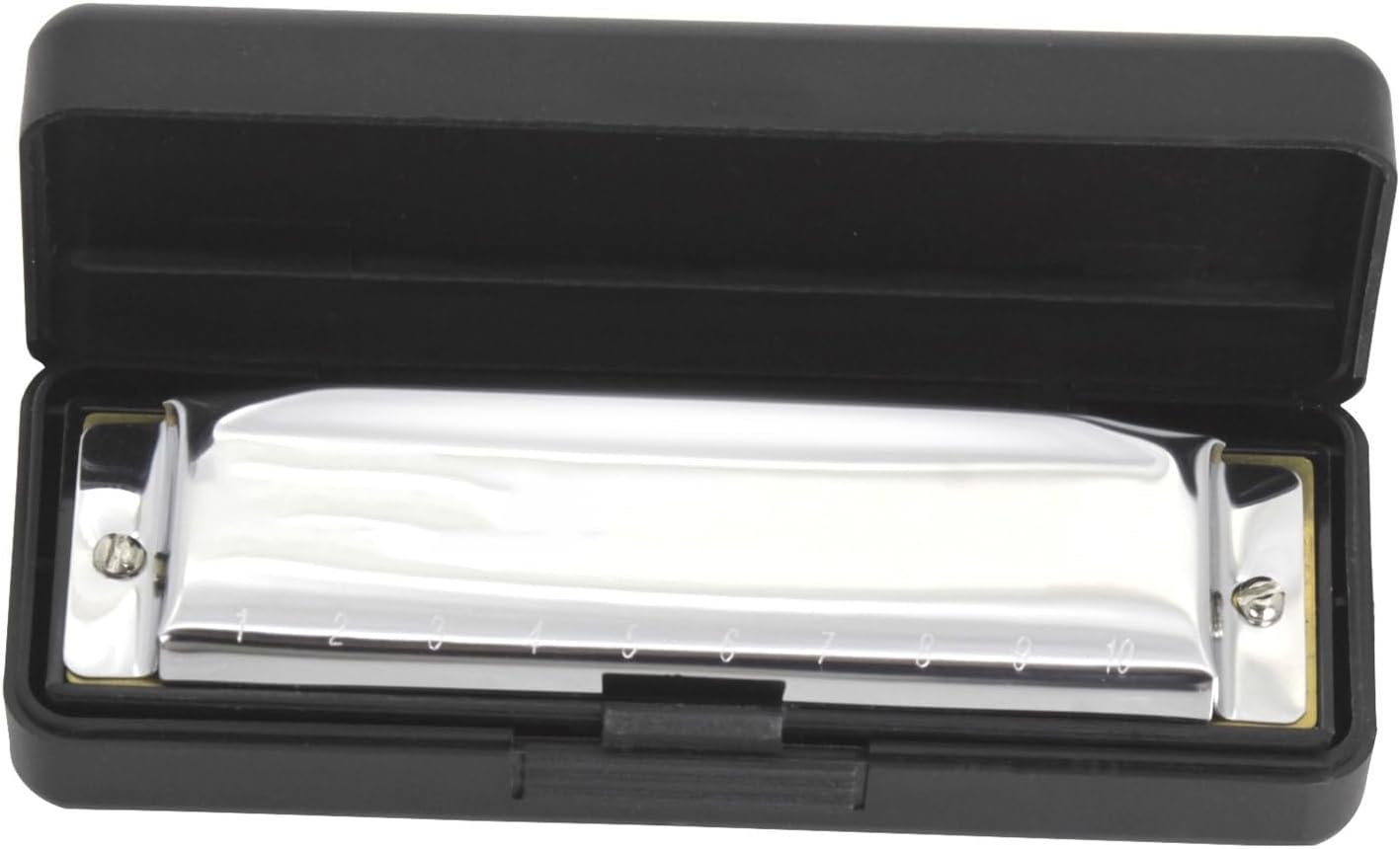 10 Hole 20 Note Blues Harmonica Beginners CG Scale Instrument(10 hole 20 tone G harmonica silver)