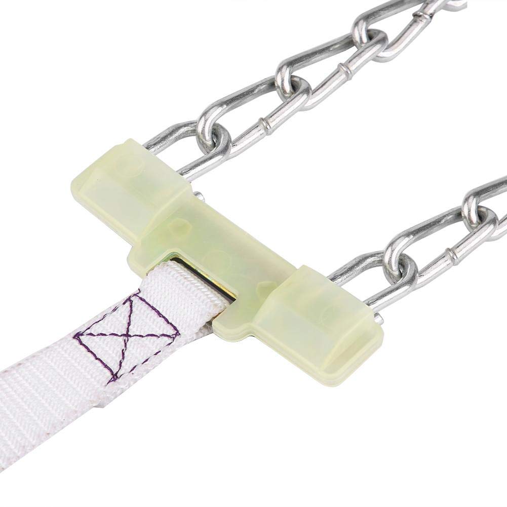 Cadena de nieve para neumáticos Tbest, cadena de acero antideslizante de 3 piezas Cadena de clip para neumáticos de seguridad para automóviles con barro de nieve para coche SUV (Large)