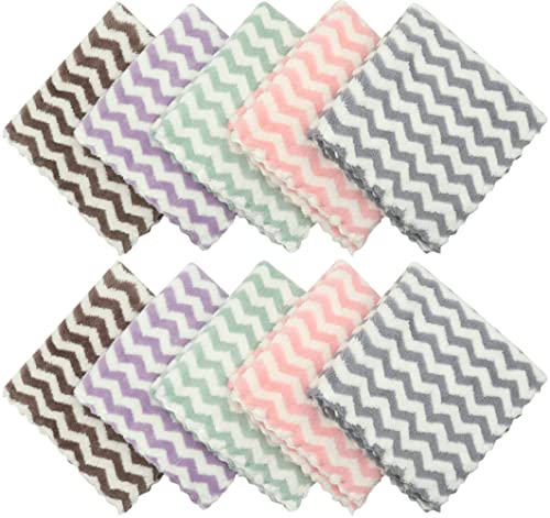 Hfgblg Microfiber Cleaning Cloth Lint Free Cleaning Rags, 10 Pack Fast Drying Dish Rags For Cleaning , Super Absorbent Kitchen Dish Cloths For Wash Dishes,12 In X 12 In, Mix Color #TOP1