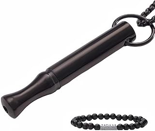 Breathing Necklace for Quit Smoking & Anxiety Relief, Adjustable Mindfulness Sensory Fidget Pendant for Adults, Stainless Steel Anti-Smoking Jewelry with 3 Chain Lengths (23.6"/25.6"/27.5")
