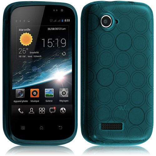 Seluxion - Housse Coque Gel Cercle pour Wiko Cink Slim/Slim 2 Couleur Turquoise Translucide