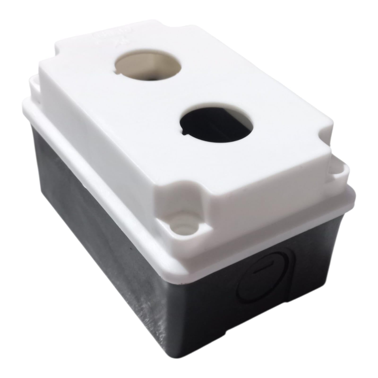 2 Way Push Button Box | Control push button Station | PVC Enclosure Box | White and Black | 22mm Two Hole-image-18