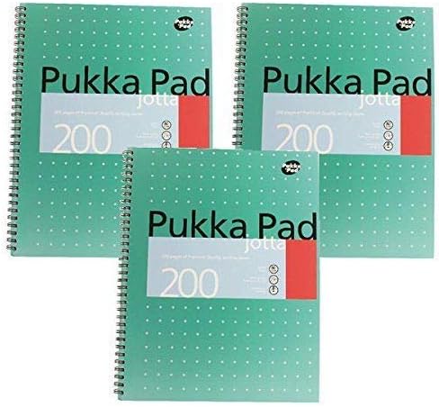Pack of 6 A4 Pukka Pad Metallic Jotta Notebook DIN A4, 200 Pages per Pad, 6 Pieces