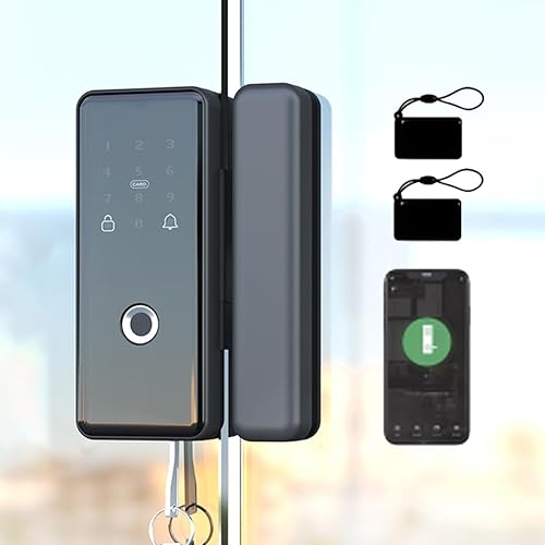 Miniatura 8 de Cerradura inteligente de huellas dactilares con control de aplicación, entrada sin llave 5 en 1 (huella digital, aplicación, contraseña, tarjeta,