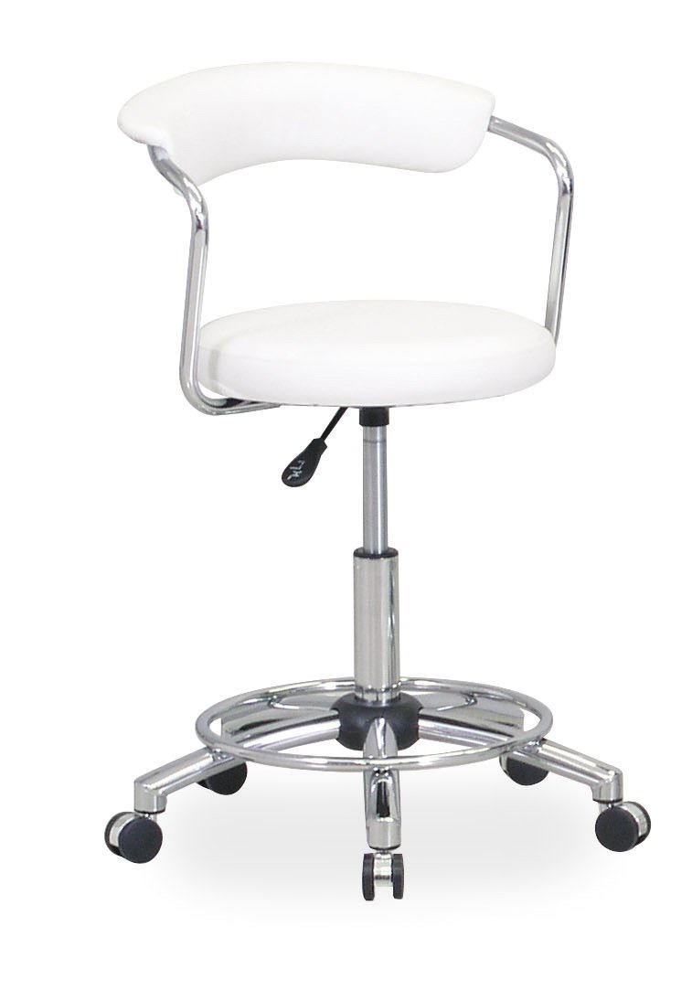 大商産業 チェアー 合皮張り ホワイト色 C-240WH : 大商産業 チェアー 合皮張り ホワイト色 C-240WH