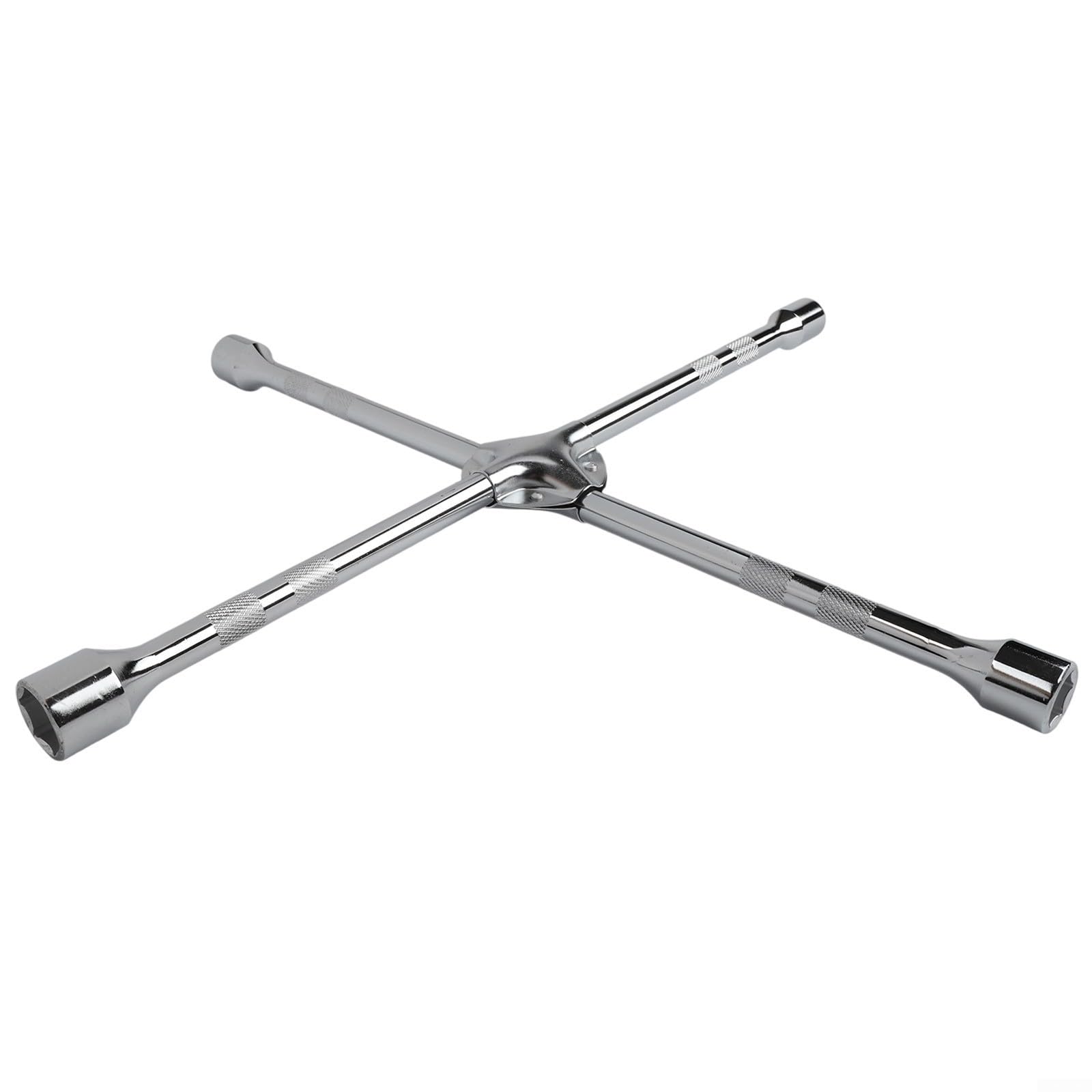 Llave cruzada de 45,5 cm con llaves de 17/19/21/23 mm, cruz resistente para cambio de neumáticos y asistencia en carretera en el sector del automóvil (20 pulgadas)