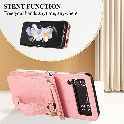 Coque Samsung Z Flip 3 Rose Crossbody - Style Mains Libres