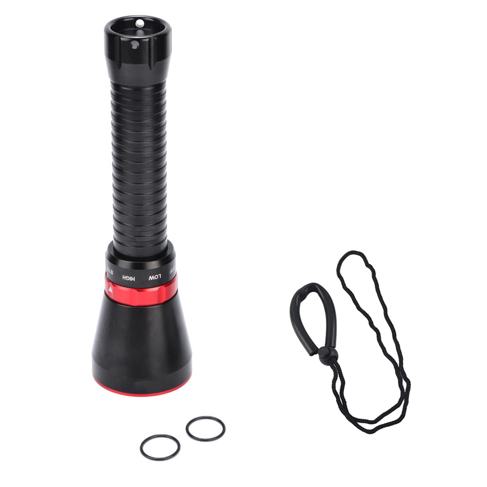 Torcia Subacquea Impermeabile da 18000LM Torcia Subacquea a LED da 100M con 3 modalità Ad Alta luminosità per il Campeggio di Caccia (rosso)
