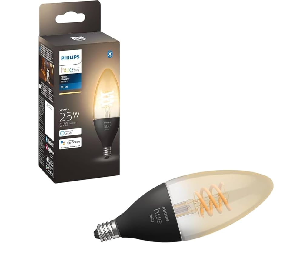 Philips Hue Smart 25W Candle-Shaped Filament LED Bulb - Soft