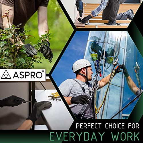 ASPRO Arbeitshandschuhe 20 Paar Größe 8 (M)- Gartenhandschuhe-Schwarze Nylon-Handschuhe mit PU-Beschichtung für Bauarbeiter, Gärtner, Mechaniker, Bauarbeiter, Lagerarbeiter etc. - Image 4