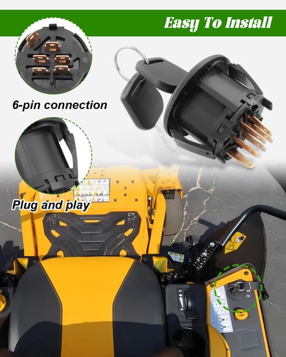 Amazon.com : Ignition Switch with Key Fit for Cub Cadet Models ZT1