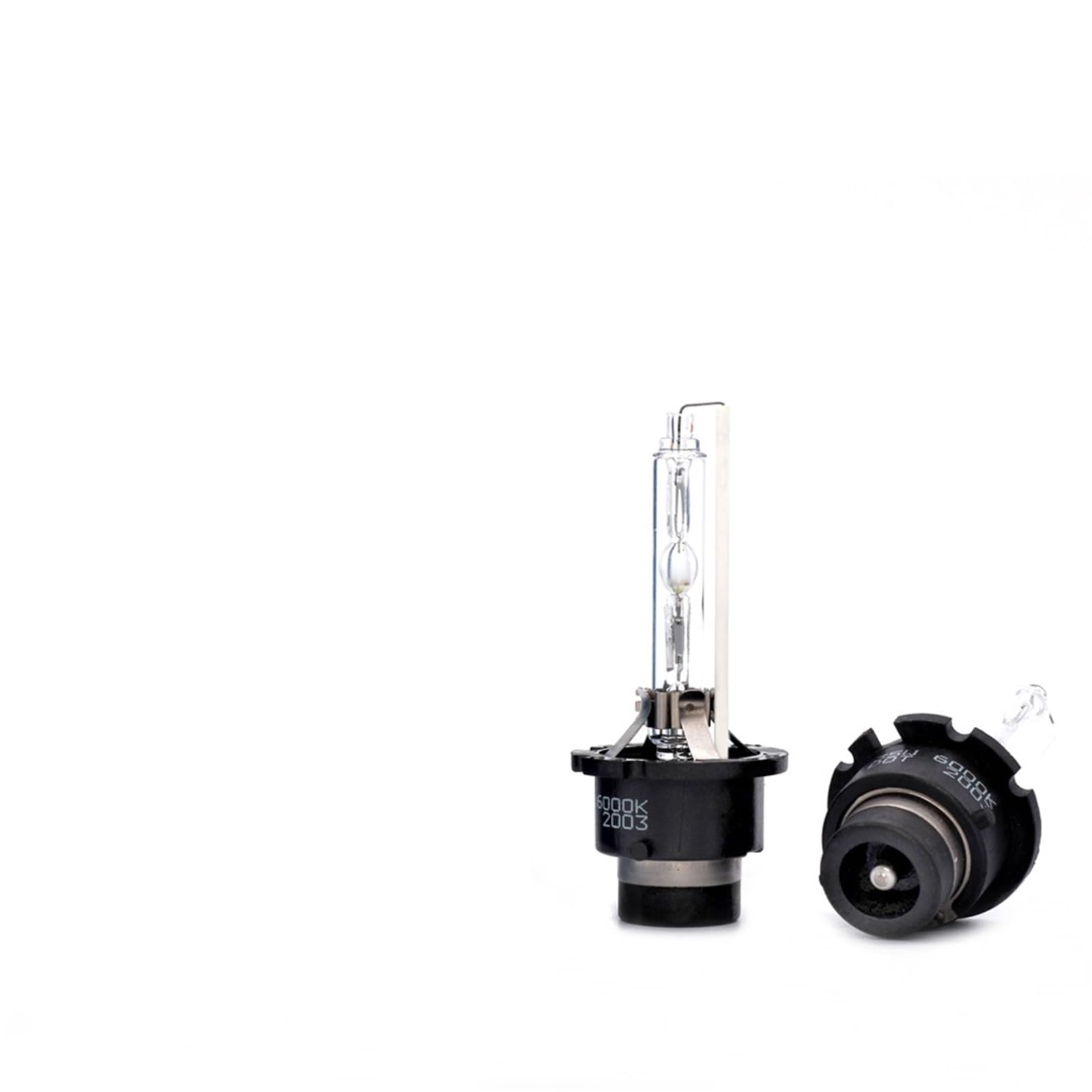 2Pcs Car Headlight Bulb D2S D4S 4300K 6000K 8000K 10000K White Xenon Lamp with Metal Bracket Protection(6000K White,D2S)