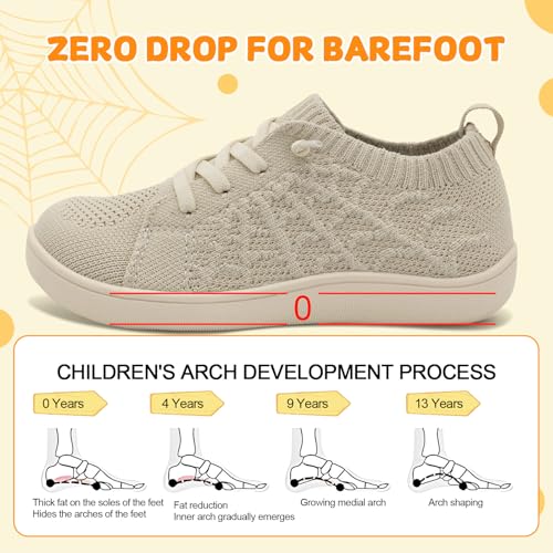 Image of JOINFREE Toddler Shoes Girls Boys Wide Barefoot Shoes Minimalist Walking Sneakers Zero Drop Slip on Tennis Shoe Breathable Naturally Flexible