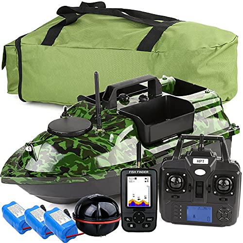 Esca da pesca wireless GPS con 3 tramogge, ecoscandaglio GPS LCD e sensore sonar per pesca alla carpa, motoscafo RC barca per una migliore esperienza di pesca