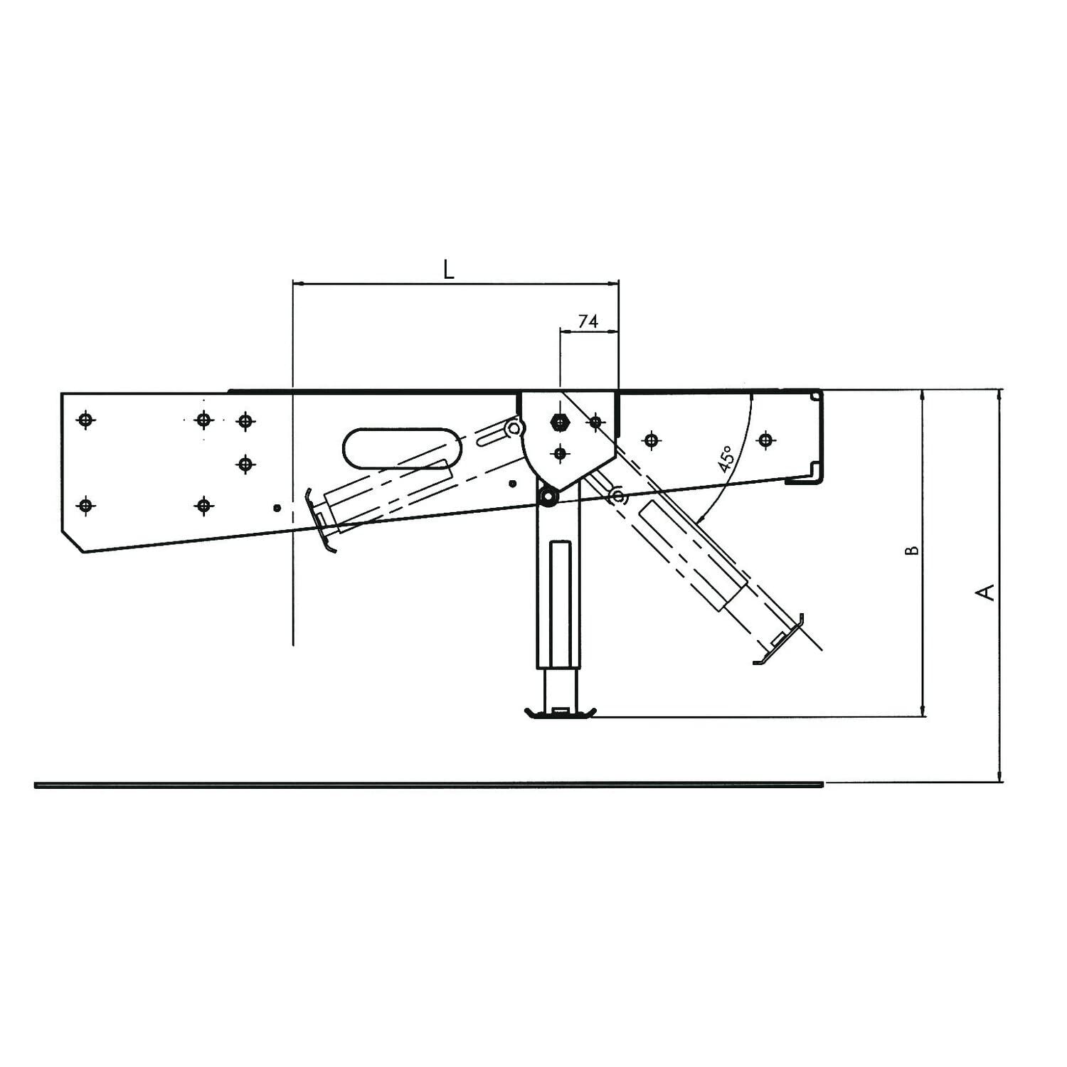 AL-KO Vérins stabilisateurs ClickFix : Hauteur Max. 424 mm