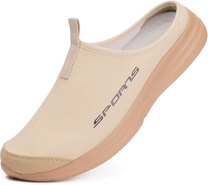 Axcone Mens Slippers with Arch Support Lightweight Comfort Mules Clog Slip-On Walking Loafer House Shoes