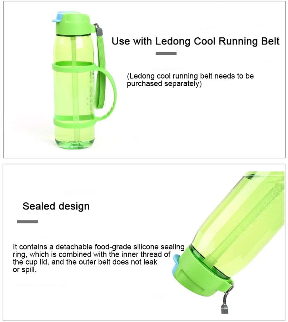 Gourdes d'eau Gourde Bouteille d'eau Bouteille d'eau De Sport Bouteille d'eau avec Couvercle Rabattable Étanche pour Salle De Sport Yoga Fitness Camping Tasse De Voyage Gourde Sport (Blue : G, Size
