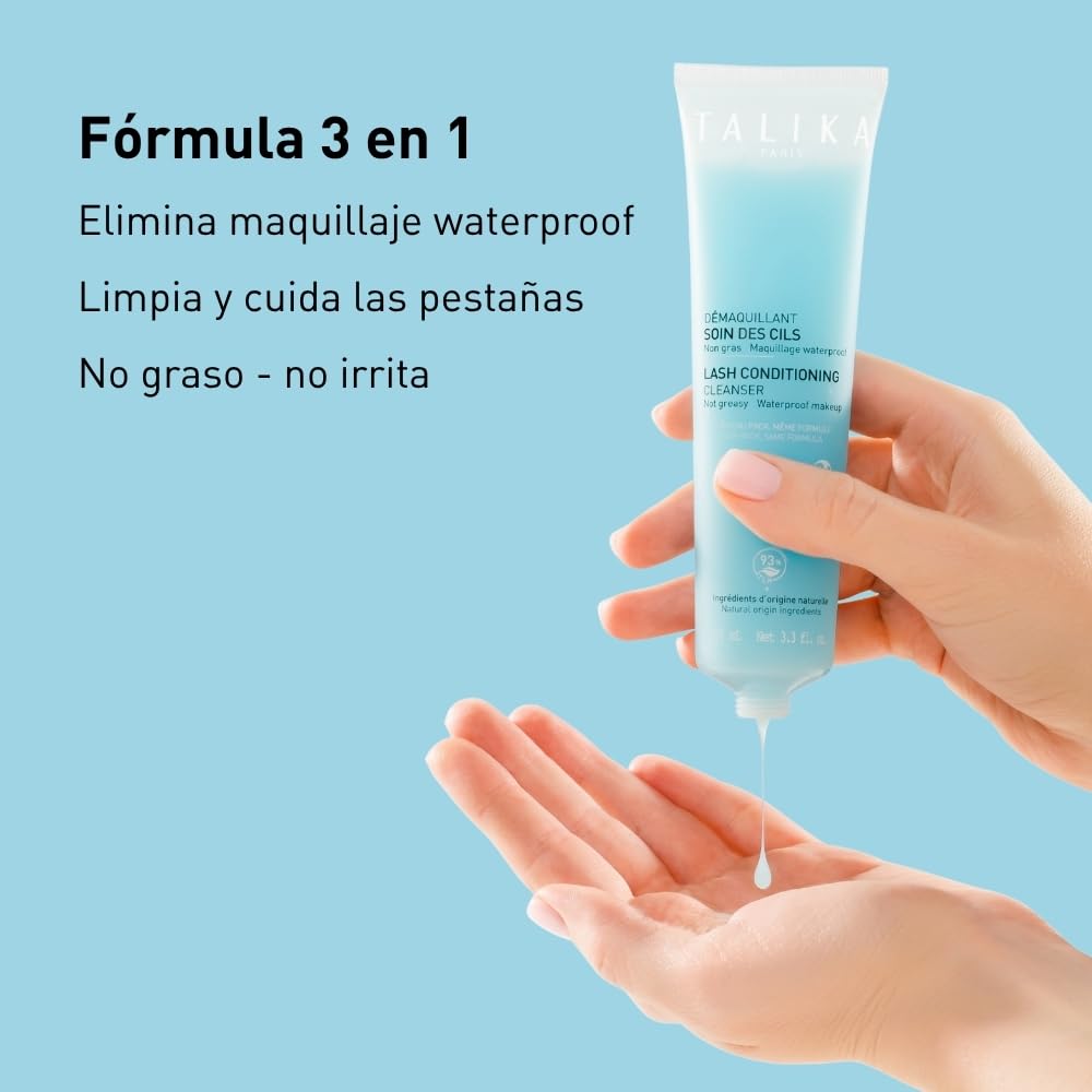 TALIKA Lash Conditioning Cleanser 100 ml | Desmaquillante para el contorno de ojos que hidrata y acondiciona | Elimina maquillaje resistente | Textura fresca y no grasa | Cuida de pestañas y cejas.