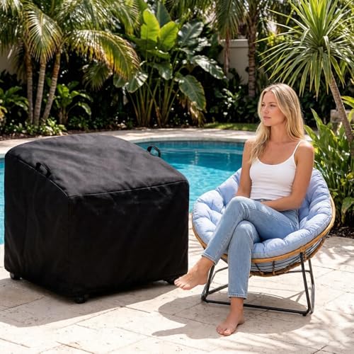 Funda para silla mecedora de exterior impermeable y resistente al viento 3