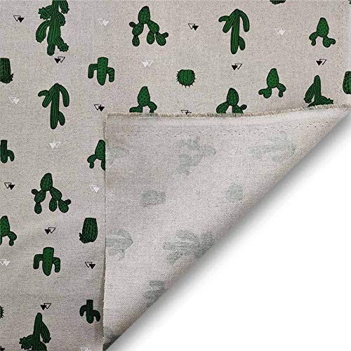 Panini Tessuti, Tessuto Misto Cotone Cactus Sfondo...