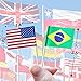 Anley Assorted 100 Different Countries Toothpick Flag - Vivid Double Sided Print & Solid Smooth Pick - Party Decoration Cocktail Fruit Stick Cupcakes Toppers(100 pcs)