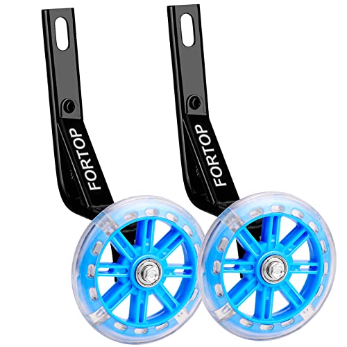 Image of Bike Training Wheels, Pair of Heavy Duty Rear with Stabilizers Mounted Kit for Kids Boy Girls Bikes of Single Speed Bicycle with 12 14 16 18 20 Inch