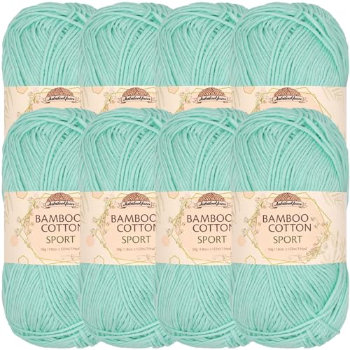 Image of JubileeYarn Bamboo Cotton Sport Yarn - 50g /Skein - Caribbean Reef - 8 Skeins