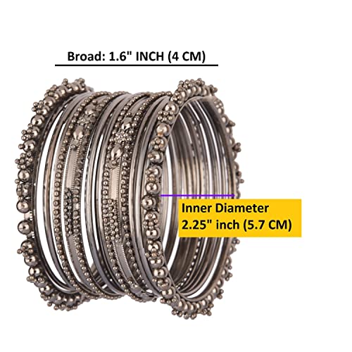 Pulsera boho étnica de plata oxidada, conjunto brazaletes gitanos tribales indios vintage 2-10 5