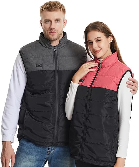 [nimomi] 電熱ベスト 加熱ベスト ヒーターベスト 電熱ウェア 大人用 男女兼用 防寒コート 加熱服 3段階温度調整 USB充