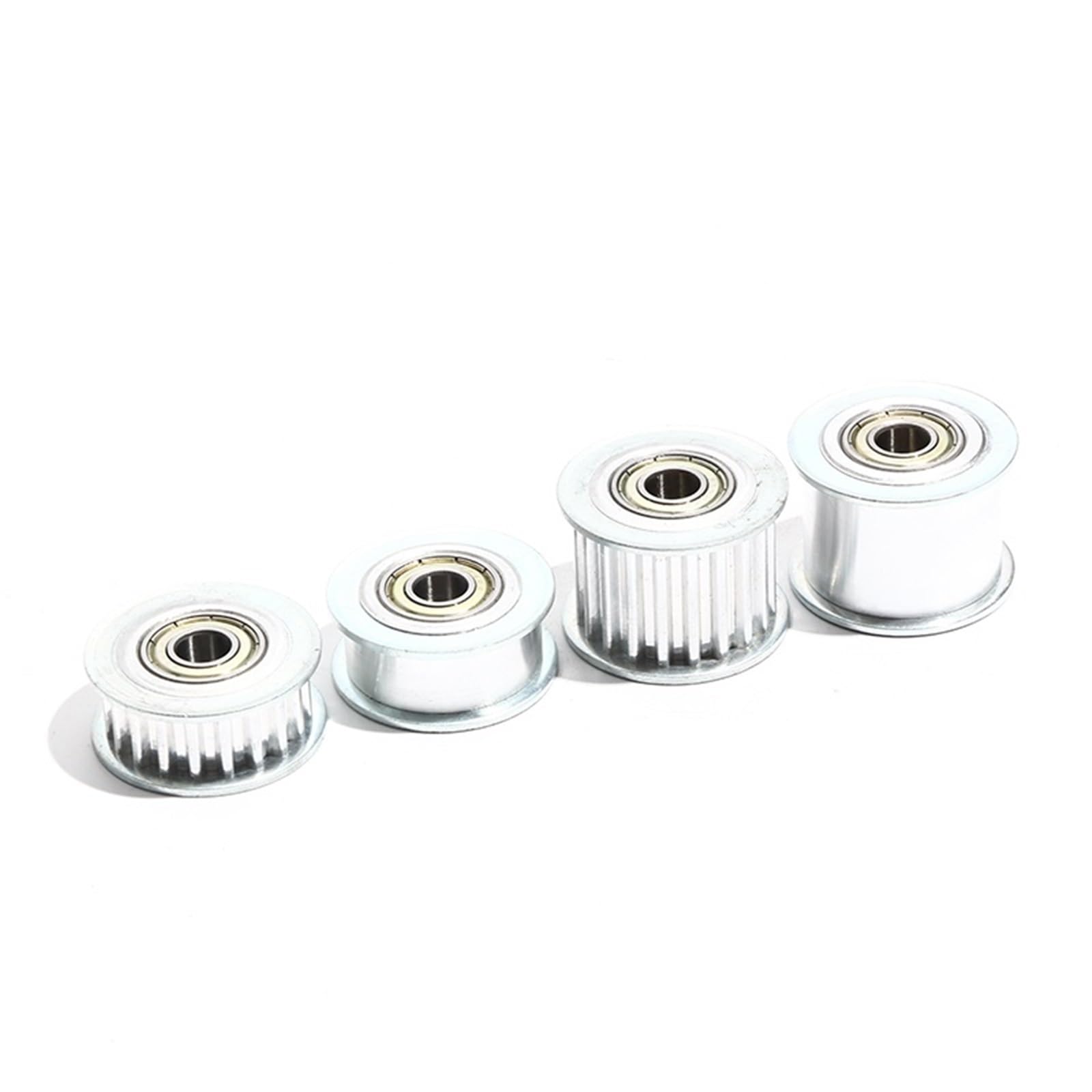 ZGFUS 2pcs T5-15T Idler Pulleys with Teeth, Width 11/21mm Bore 3/4/5/6/7/8mm 15 Teeth Idler Bearing Pulley(7mm,Width21mm)