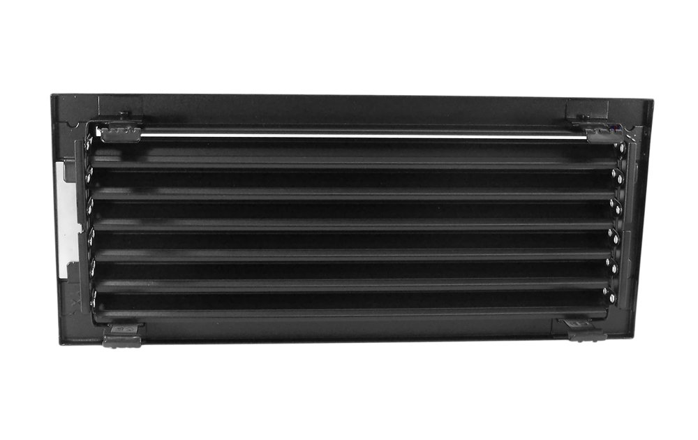 Warmluftgitter WG 3515 S Schwarz 350 x 150 mm mit Einbaurahmen